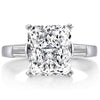 5.00 CTTW Square Brilliant Cut Tri Stone Engagement Ring
