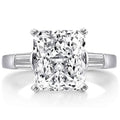 5.00 CTTW Square Brilliant Cut Tri Stone Engagement Ring by DailySale