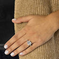 5.00 CTTW Square Brilliant Cut Tri Stone Engagement Ring by DailySale