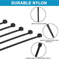 500-Piece: Black Nylon Cable Ties by DailySale
