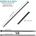 500-Piece: Black Nylon Cable Ties by DailySale