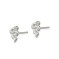 Silver Snake Earrings by Fine Color Jewels
