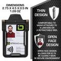 Secure Badge Holder Classic with BloxProx™ - Protects 125Khz HID Prox 1 ID Card Holder by ID Stronghold