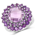 8.02 Carat Genuine Amethyst .925 Sterling Silver Ring by Bids.com
