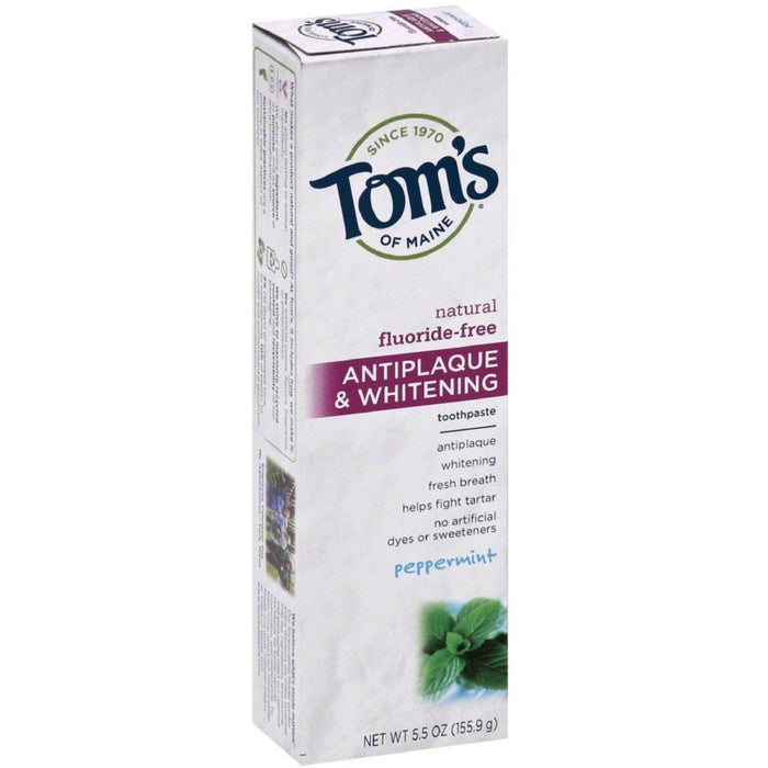 Tom's of Maine Antiplaque And Whitening Peppermint Natural Toothpaste - 5.5oz by Pasteur Pharmacy