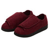 Silvert s Women’s Double-Extra Wide Easy Closure Slipper For Seniors 9 Wine