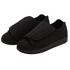 Silverts Womens Extra Extra Wide Easy Closure Slippers Black by Pasteur Pharmacy
