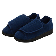 Silverts Women’s Double-Extra Wide Easy Closure Slipper For Seniors 6 Navy by Pasteur Pharmacy