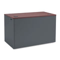 HON 38000 Series Flush Return, Right, 48w x 24d x 29.5h, Mahogany/Charcoal