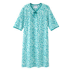 Silverts Senior Women's Adaptive Open Back Knit Printed Nightgown Painted Strokes by Pasteur Pharmacy