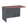 HON 38000 Series Flush Return, Left, 48w x 24d x 29.5h, Mahogany/Charcoal