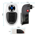 500W Portable Heater Fan Wall Outlet with Remote Control by DailySale