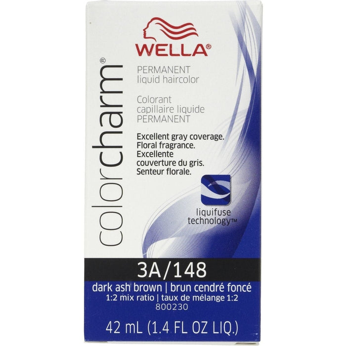 Wella Color Charm Permanent Liquid - 3A/148 Dark Ash Brown by Pasteur Pharmacy