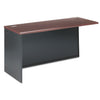 HON 38000 Series Return Shell, Left, 60w x 24d x 29.5h, Mahogany/Charcoal