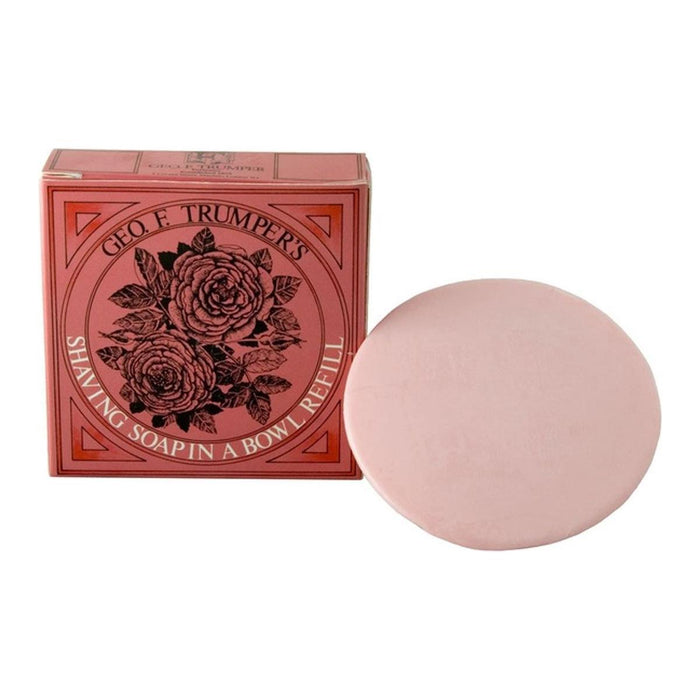 Geo. F. Trumper Rose Hard Shaving Soap in Wooden Bowl 80g by Pasteur Pharmacy