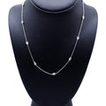 14K White Gold 1.00 Cttw Bezel Set Round Diamond Marquise Shaped Milgrain Station 18" Collar Necklace (G-H Color, SI1-SI2 Clarity) by Bids.com