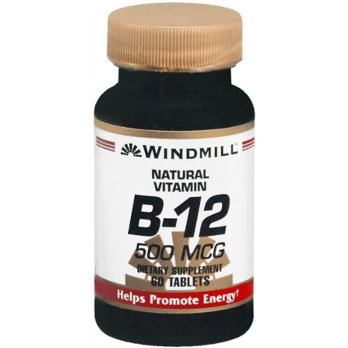 Windmill™ Vitamin B12 – 500 mcg (60 Tablets) by Pasteur Pharmacy