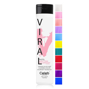 Celeb Luxury Viral Colorwash, Professional Semi-Permanent Hair Color Depositing Shampoo, Pastel Light Pink by Pasteur Pharmacy