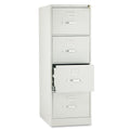 HON 510 Series Vertical File, 4 Legal-Size File Drawers, Light Gray, 18.25" x 25" x 52"