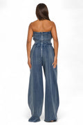 Denim Diva Belted Jumpsuit by The House of Stylez