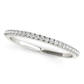 14k White Gold Diamond Pave Set Wedding Band (1/8 cttw) by Bids.com