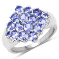 2.45 Carat Genuine Tanzanite .925 Sterling Silver Ring by Bids.com