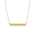 14k Yellow Gold Chain Necklace with a Shiny Flat Bar by Bids.com