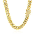 9.25mm 14k Yellow Gold Classic Miami Cuban Solid Chain by Bids.com