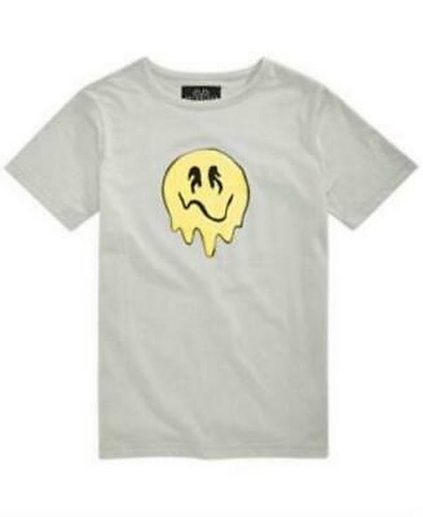 Jaywalker Big Boys Melty Face Graphic T-Shirt, Size Large by Vanessa Jane
