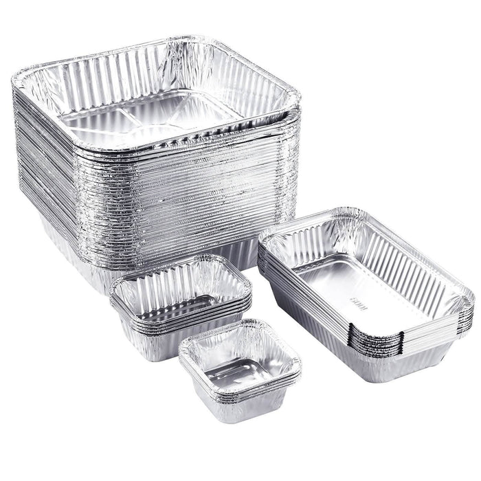 51-Packs: IMAGE 4 Size Aluminum Loaf Pans Disposable Premium Heavy-Duty Tin Foil by DailySale
