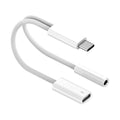 To 3.5Mm Headphone And Charger Adapter, 2-In-1 Usb Type C To Aux Jack Dongle Cab