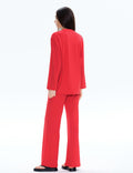 C202 Women's Two Piece Sweatsuit Tracksuit Casual Chic Scarlet Size L by Deal US