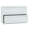 HON Brigade 700 Series Lateral File, 2 Legal/Letter-Size File Drawers, Light Gray, 42" x 18" x 28"
