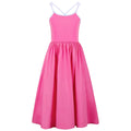 WELAKEN Girls Summer Sundress Criss Cross Back Elastic Waist Hot Pink Size 12Y by Deal US