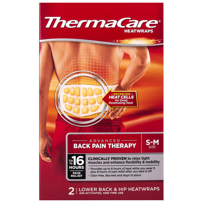ThermaCare Advanced Back Pain Therapy S-M Heatwraps 2 Ct Box by Pasteur Pharmacy
