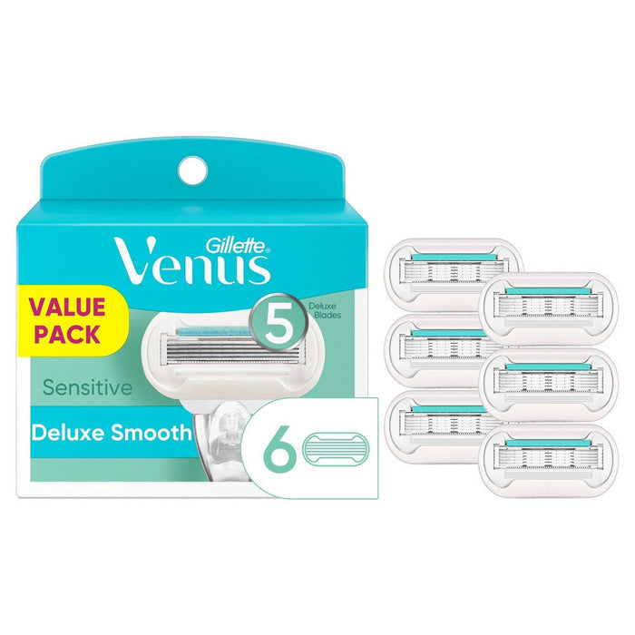 Gillette Venus Deluxe Smooth Sensitive Women's Razor Blade Refills by Pasteur Pharmacy