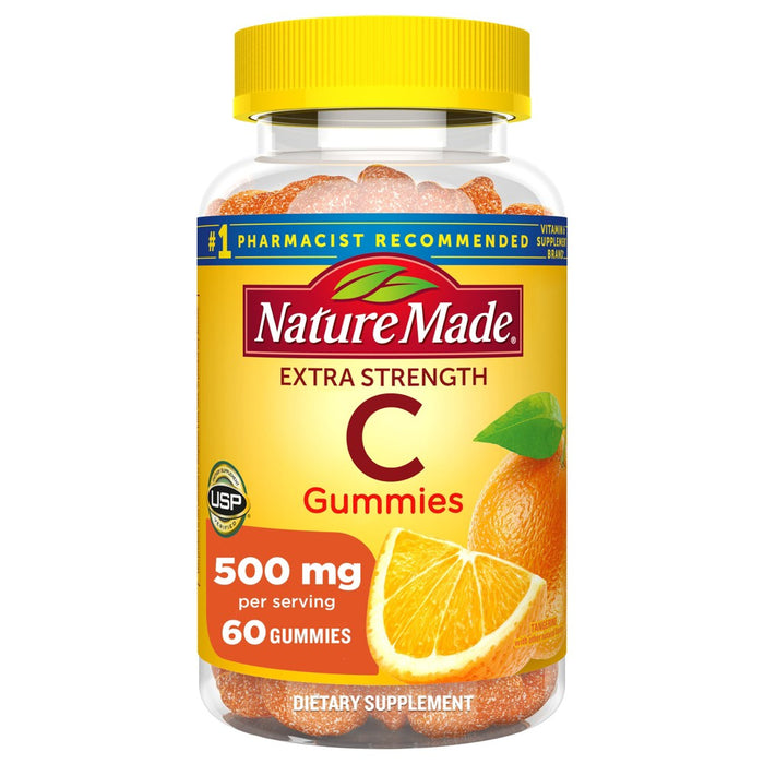 Nature Made Vitamin C, Extra Strength, 500 Mg, Gummies, Tangerine by Pasteur Pharmacy