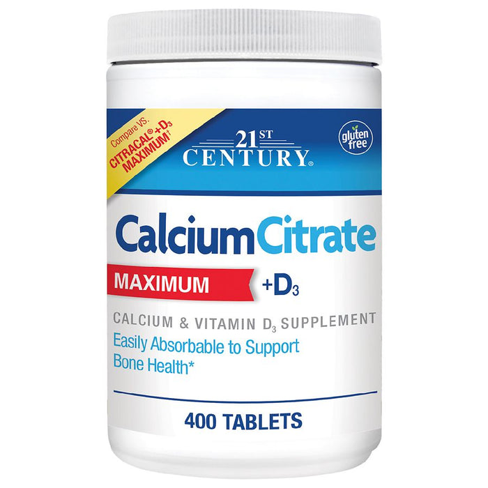 21st Century Calcium Citrate /Vitamin D3 315 Mg-250U Tablets 400Ct by Pasteur Pharmacy