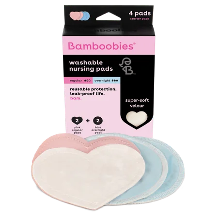 Bamboobies Super Soft Washable Nursing Pads 4 Reusable Pads. by Pasteur Pharmacy