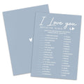 MBYHP I Love You Bridal Shower Game Cards 30 Pcs Blue Wedding Party by Deal US
