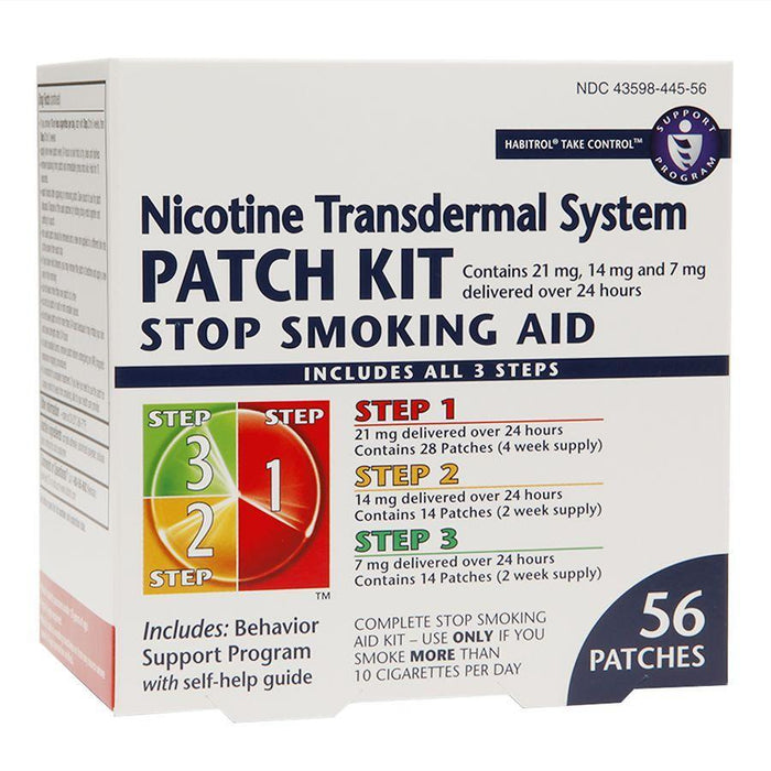 Habitrol Nicotine Transdermal System Stop Smoking Aid Patch Kit Steps 1,2,3 by Pasteur Pharmacy
