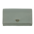 Prada Grey Nylon Triangular Logo Long Wallet #5162 by Bolt Boutique