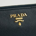 Prada Saffiano Leather Dark Blue Zip Around Wallet #5165 by Bolt Boutique