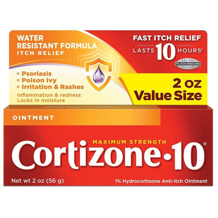 Cortizone 10 Hydrocortisone Anti-Itch Ointment, Maximum Strength 2 Oz by Pasteur Pharmacy