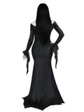 ROC PARTY Womens Gothic Floor Length Off Shoulder Dress Black Size S by Deal US