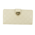 Gucci Guccissima White Heart Continental Long Wallet #5172 by Bolt Boutique