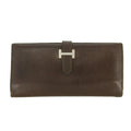 Hermes Brown Leather Long Wallet #5179 by Bolt Boutique