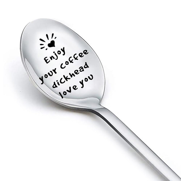 MXXGMYJ Funny Coffee Spoon I Love You Gift Silver for Men Couples Xmas by Deal US