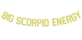 Zatain Big Scorpio Energy Banner Gold Horoscope Astrology Party Decor by Deal US