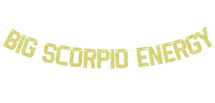 Zatain Big Scorpio Energy Banner Gold Horoscope Astrology Party Decor by Deal US